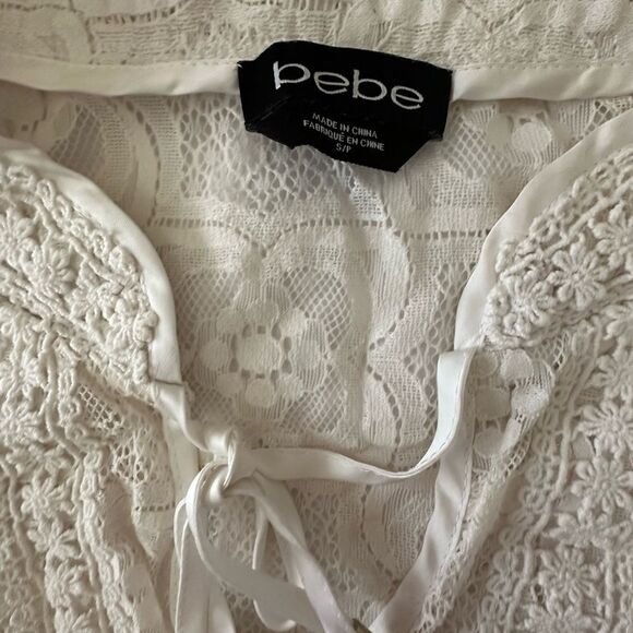 Bebe Lace Peplum Top - Picture 2 of 2